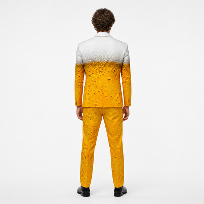 Beer Print Stage Costume, Jacket and Pants back view