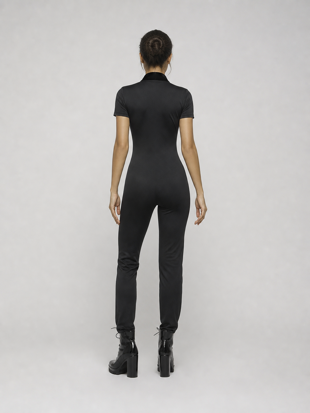 Black Police Jumpsuit for Cosplay