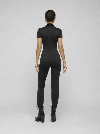 Black Police Jumpsuit for Cosplay