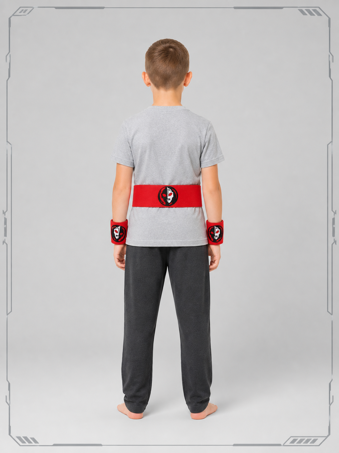 Accessory Set: Red Belt and Bracers back view