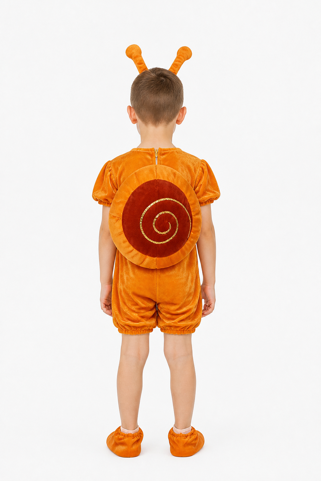 Snail Costume for Kids, Hooded Jumpsuit with Shell back view