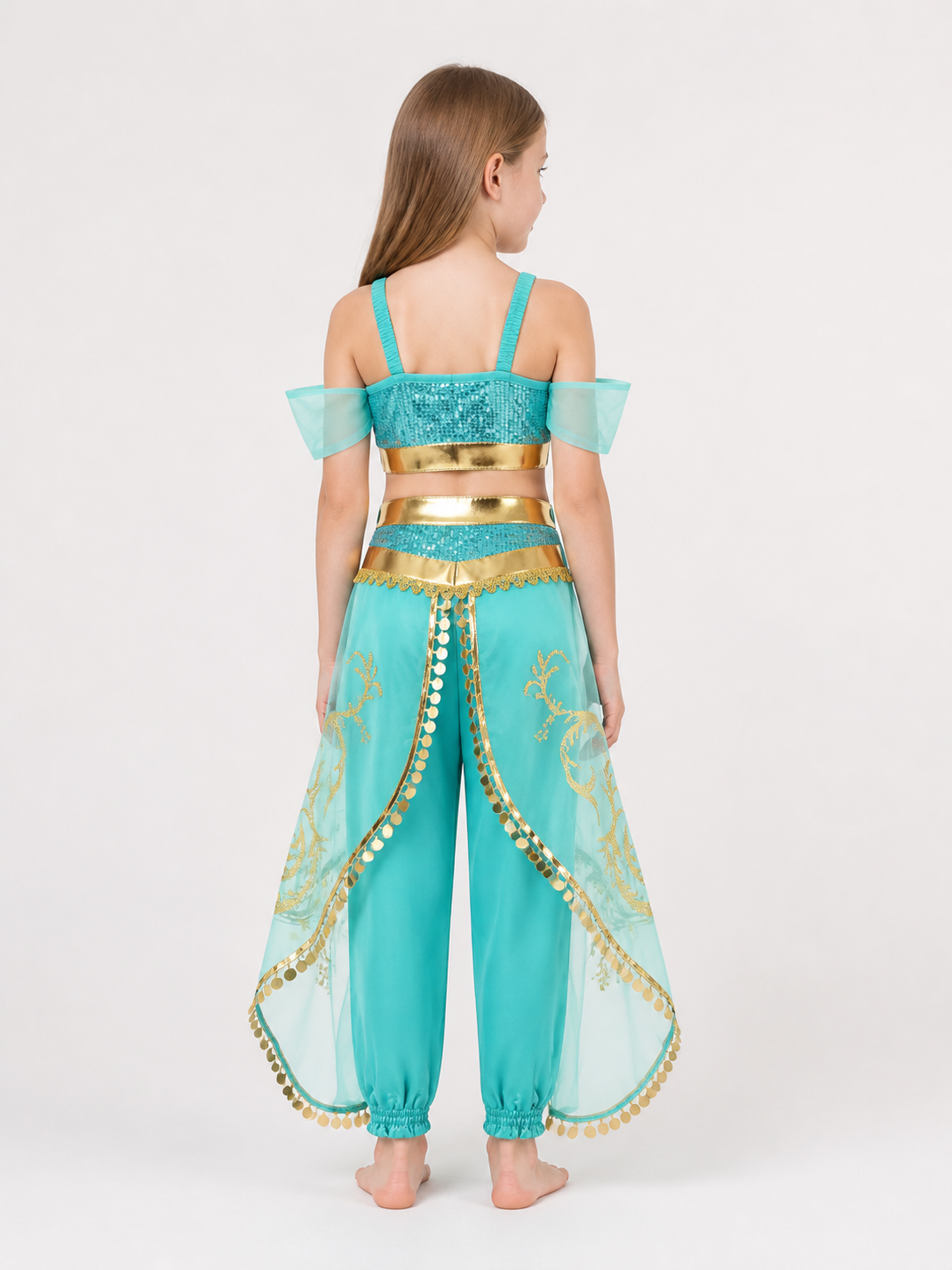 Princess Costume (Top and Pants) for Halloween back view