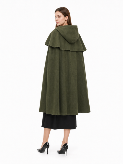 Olive Medieval Hooded Carnival Cloak