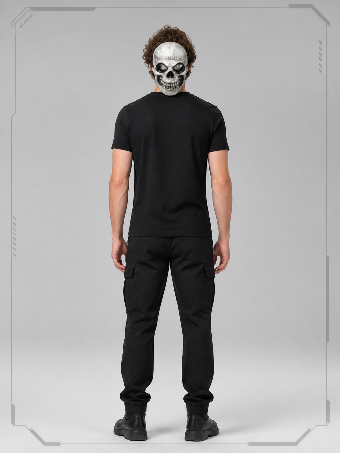 Halloween Masquerade Skull Mask with Cracks