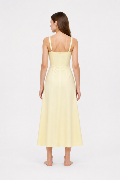 Thin-Strap Dress with a Square Neckline