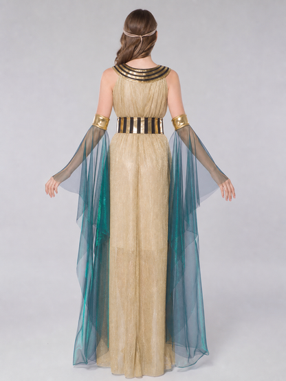 Cleopatra Cosplay Costume: Dress and Cape back view