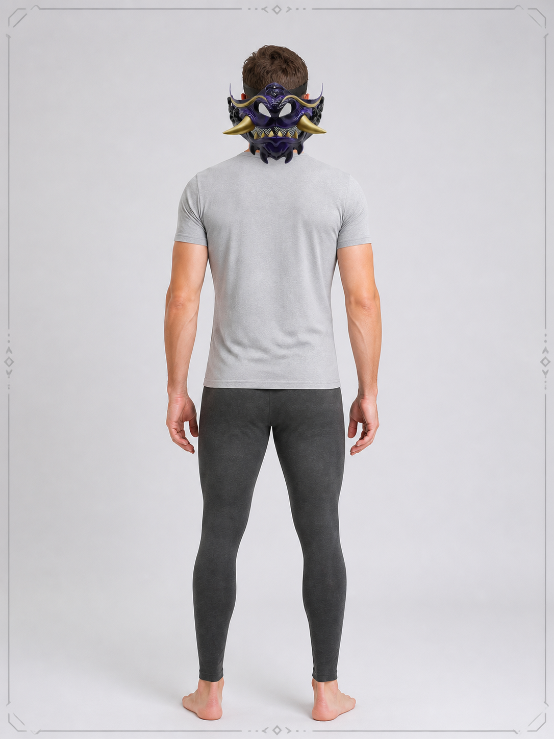 Demonic Samurai Carnival Mask for Halloween back view