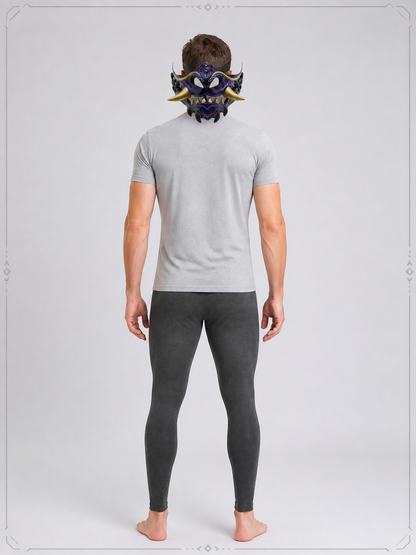 Demonic Samurai Carnival Mask for Halloween back view