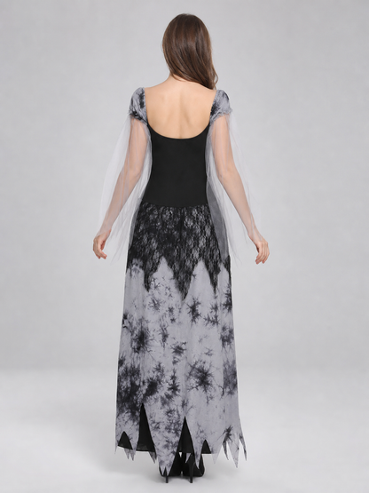 Cosplay Costume Dress with Puff Sleeves