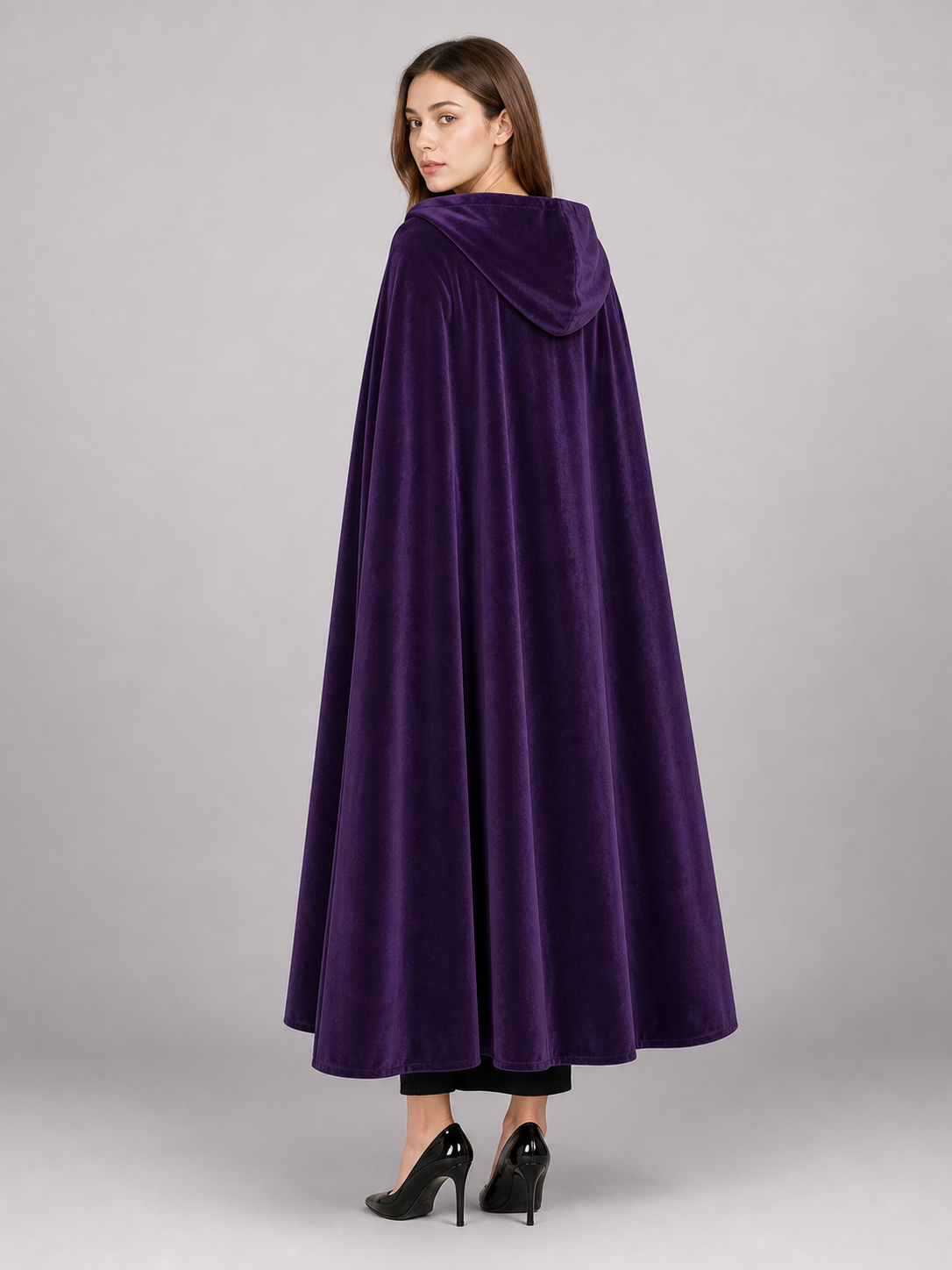 Purple Carnival Cloak with Hood