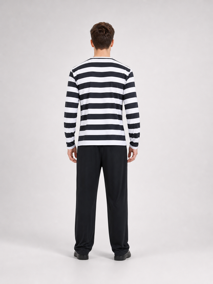 Striped Robber Costume for Cosplay