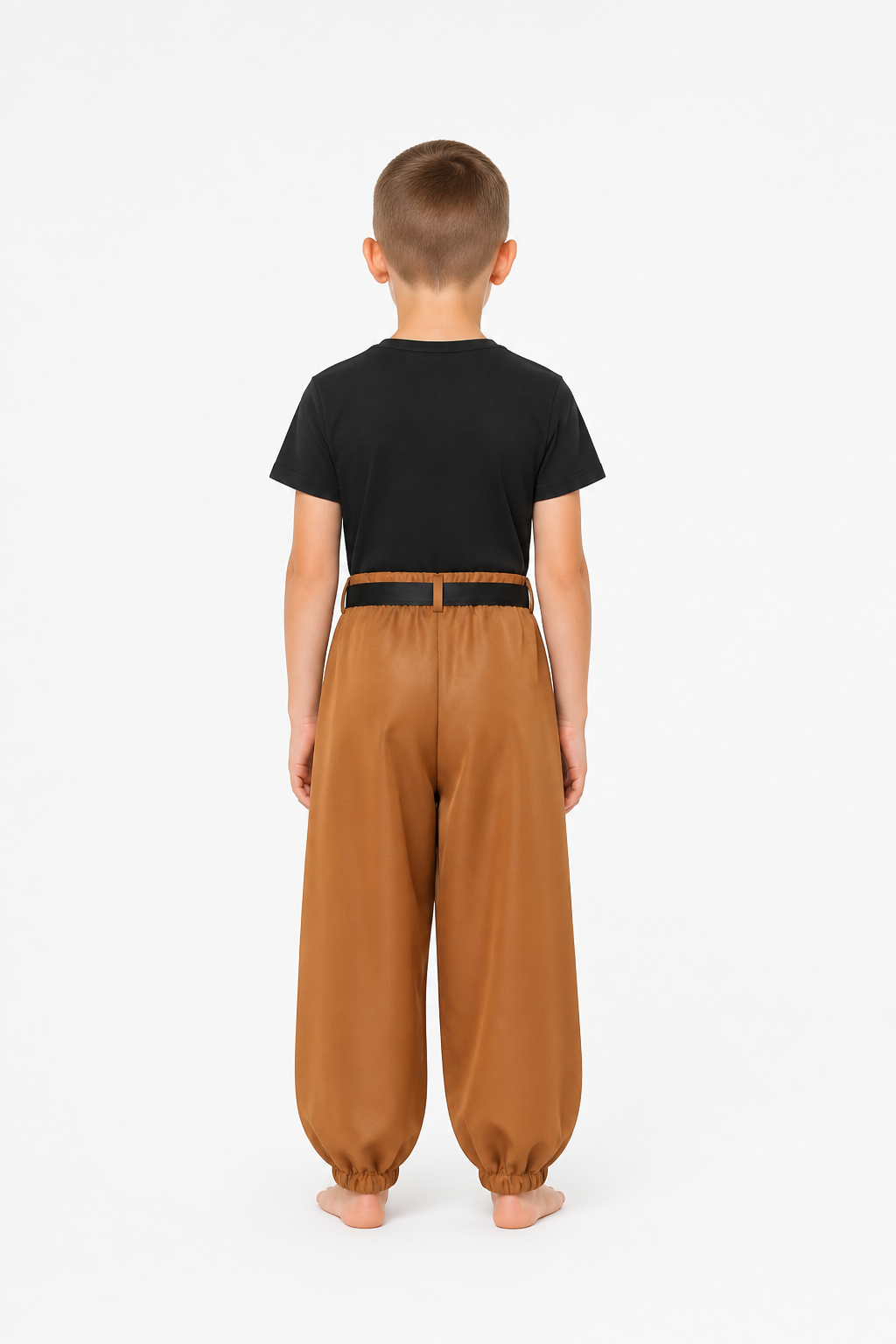 Anime Cosplay Costume Set: T-Shirt, Pants, and Belt back view