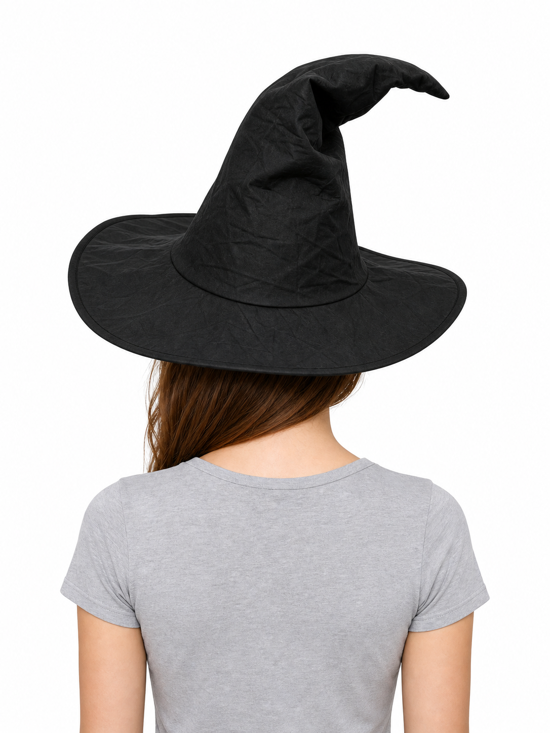 Carnival Witch Hat with Wide Brim back view 2