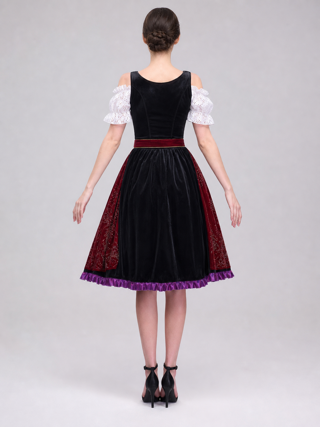 Ethnic-Style Costume Dress with Bow back view