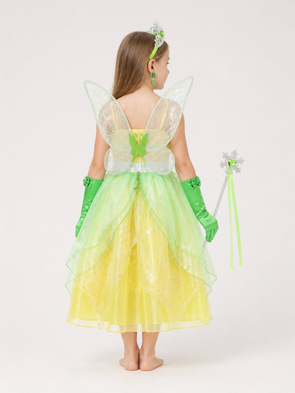 Green Princess Costume for Halloween back view