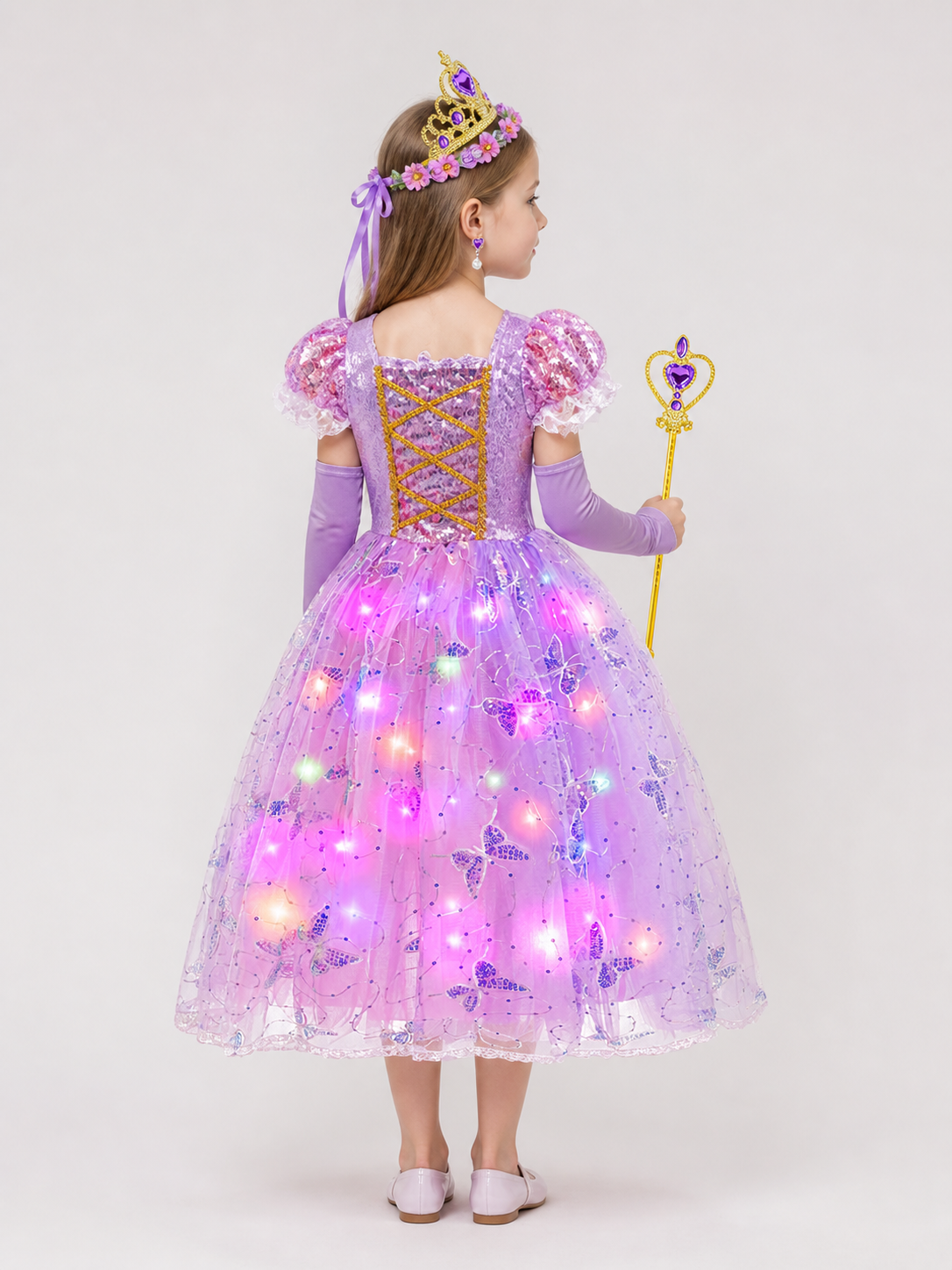 Princess Carnival Costume with LED Lights for Cosplay