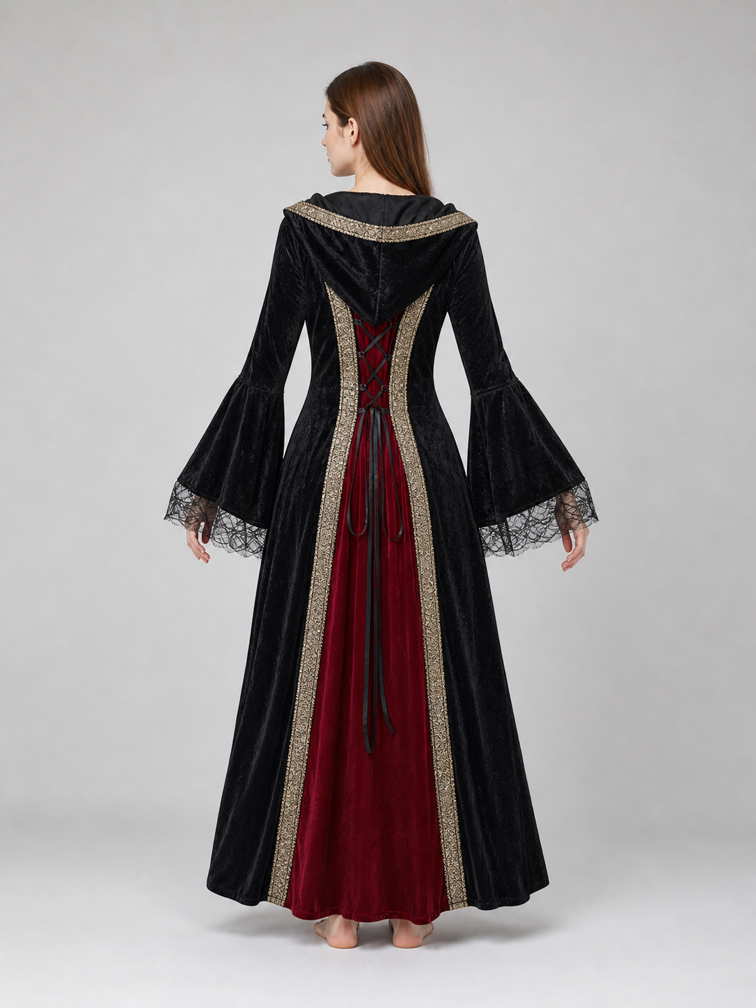 Gothic Hooded Costume Dress for Cosplay