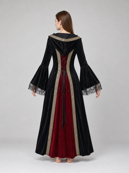 Gothic Hooded Costume Dress for Cosplay