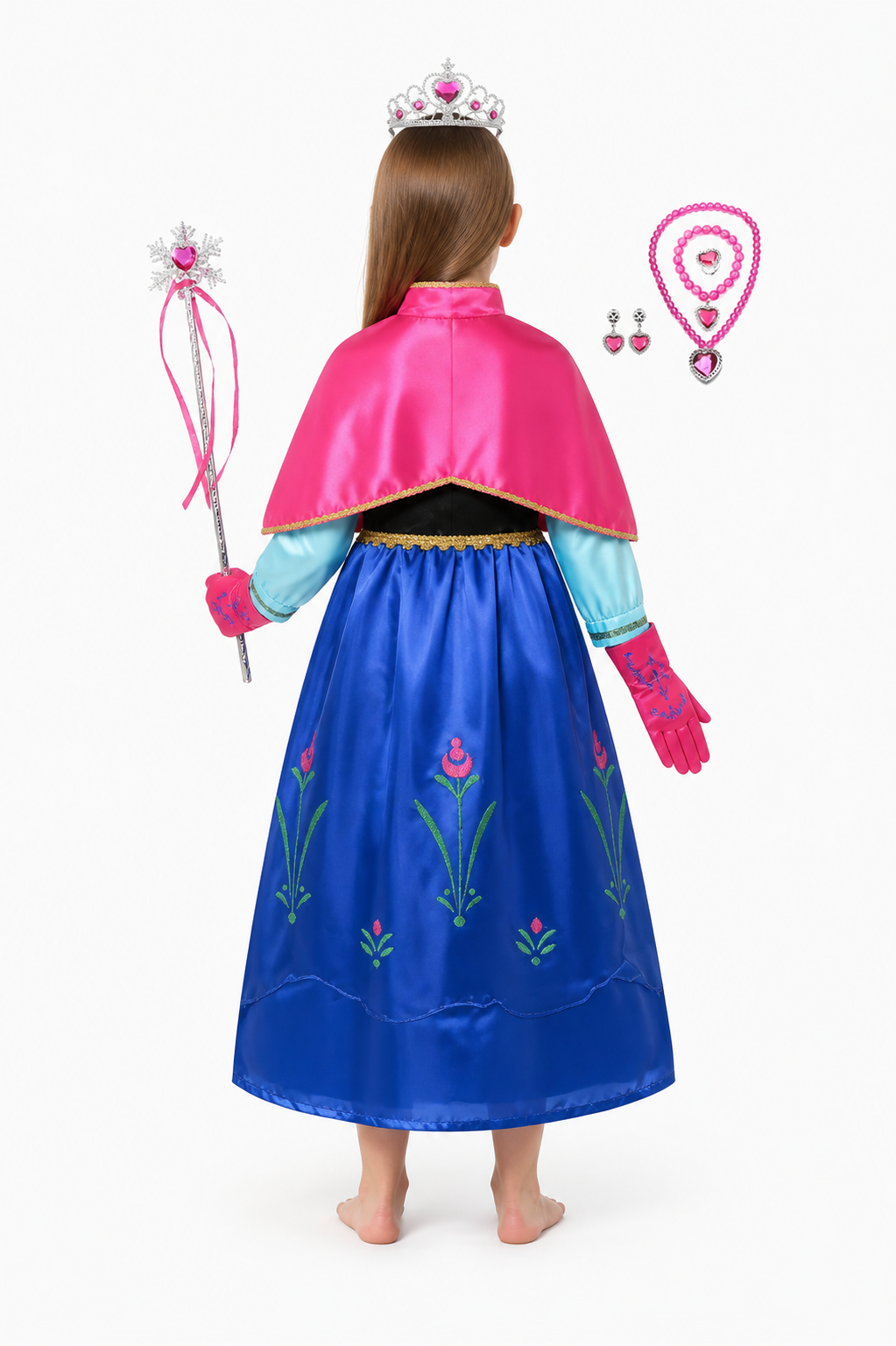 Princess Anna Costume with Cape back view