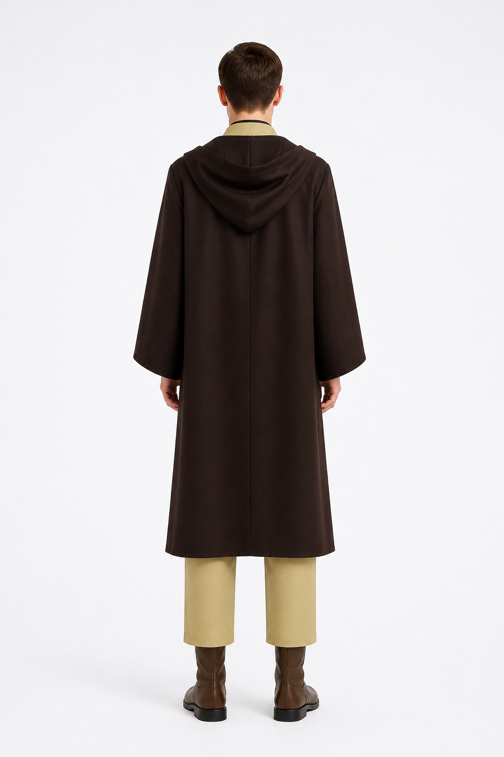 Obi-Wan Cosplay Costume with Cloak and Belt back view