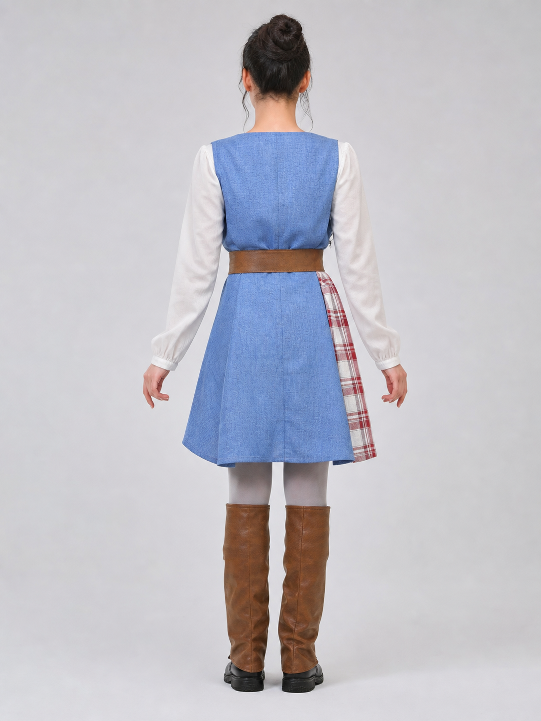 Pirate Carnival Costume with Belts and Pockets back view