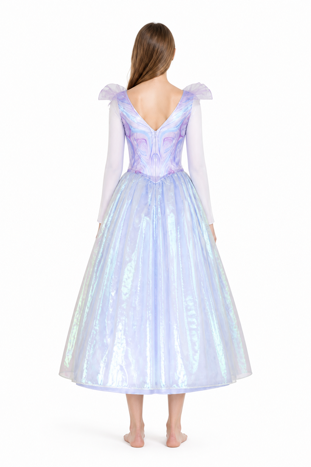 Light Purple Cosplay Dress with Full Skirt for Glinda back view
