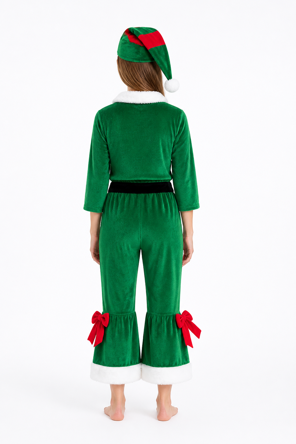 Carnival Costume with Pointed Hat and Flared Pants back view