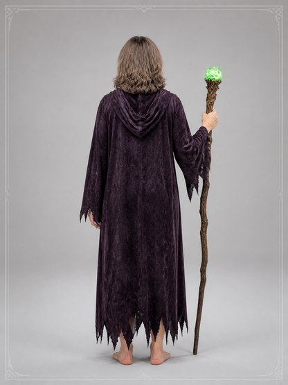 Halloween Witch Carnival Mask with Gray Hair