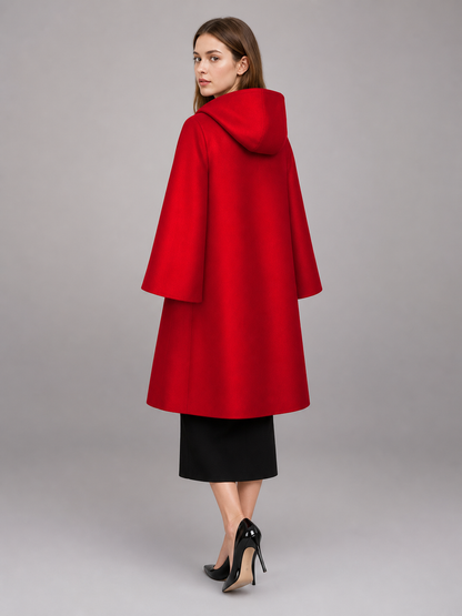 Long Red Hooded Carnival Cape