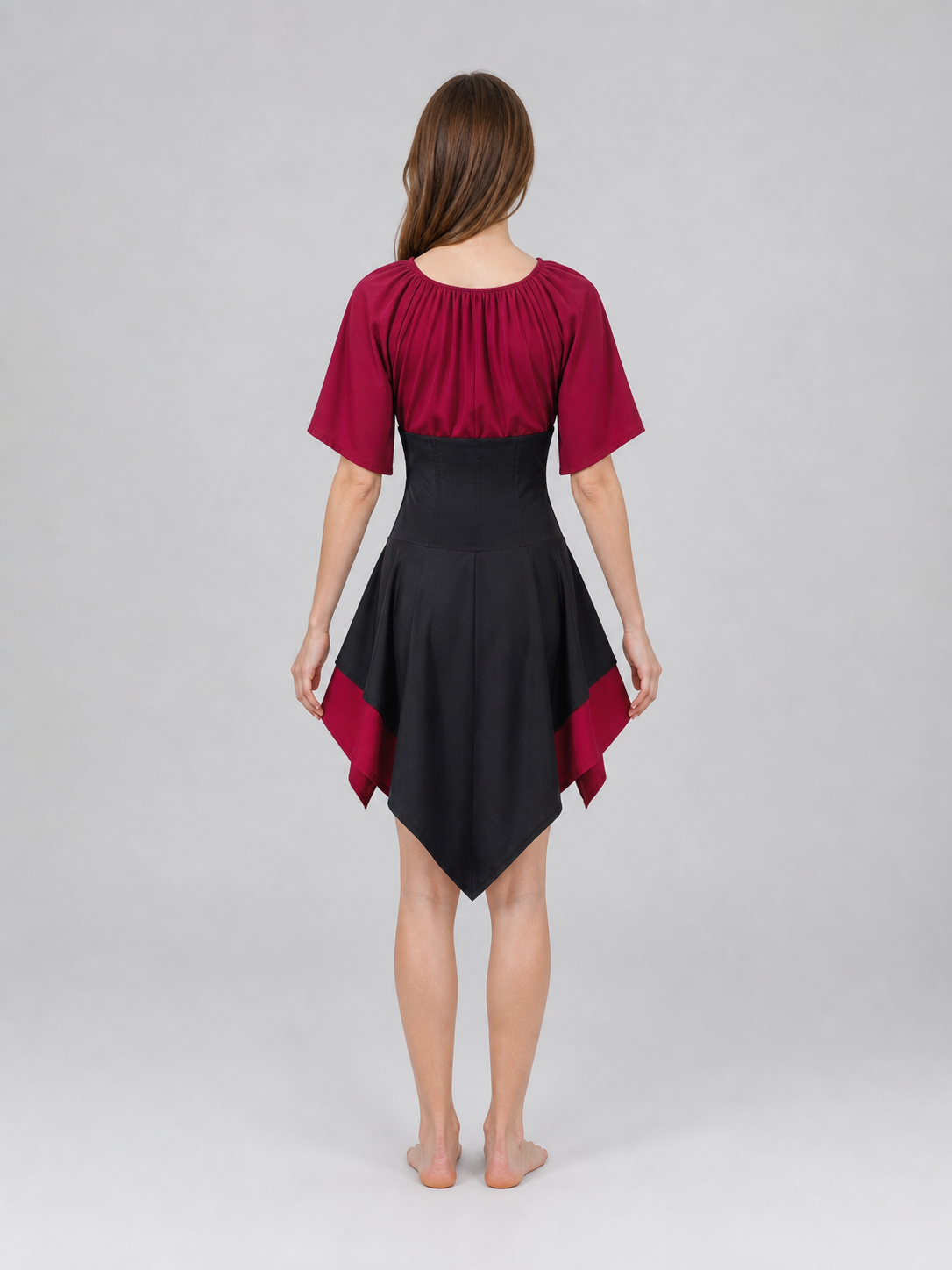 Gothic-Style Costume Dress with Corset Panel