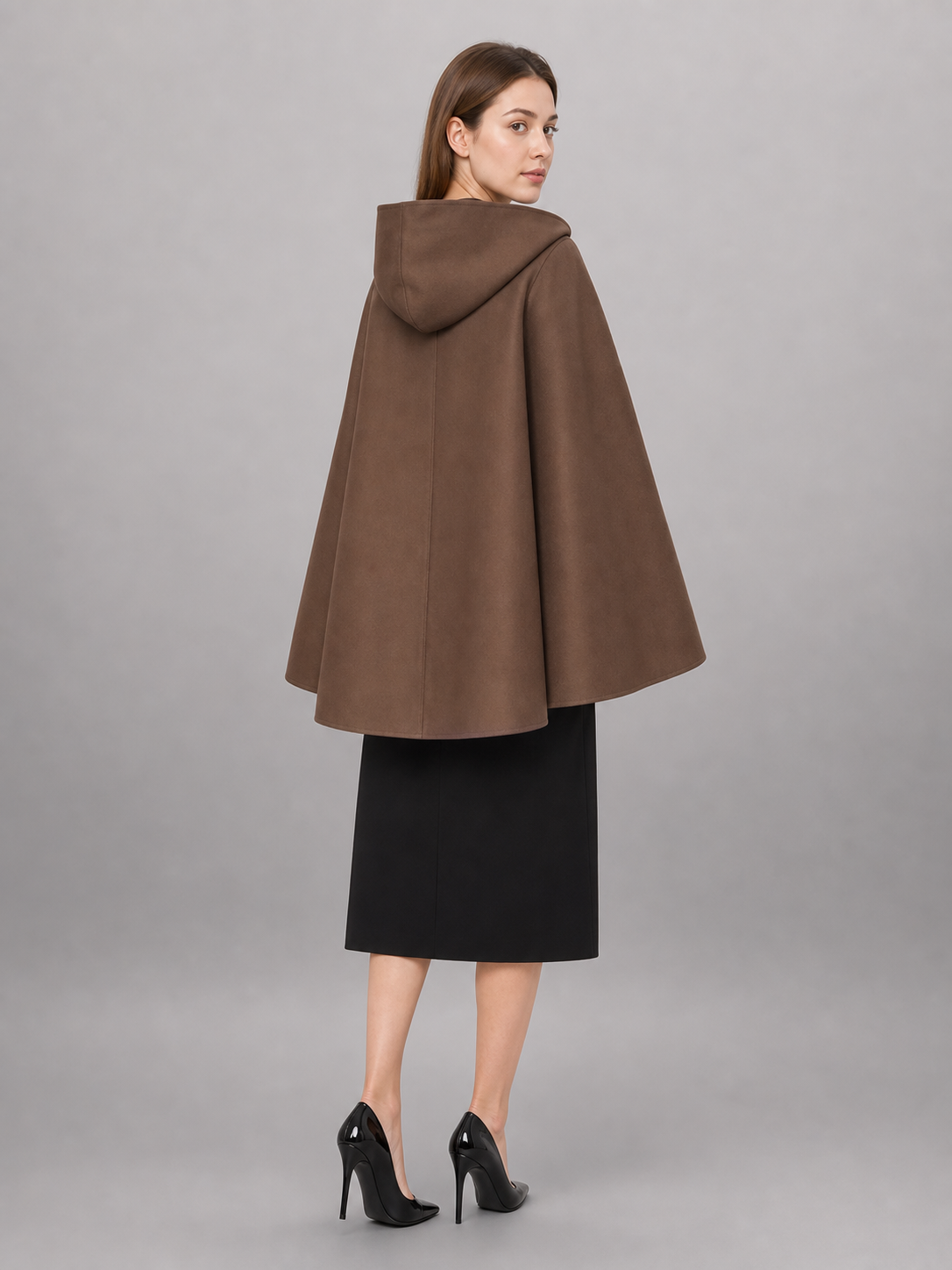 Brown Carnival Cloak with Hood
