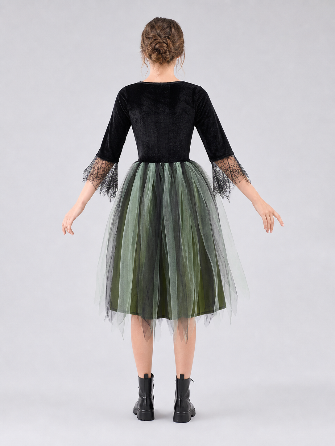 Halloween Costume Dress with Layered Skirt