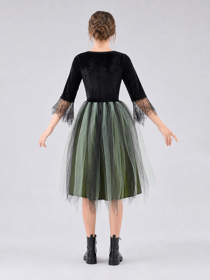 Halloween Costume Dress with Layered Skirt