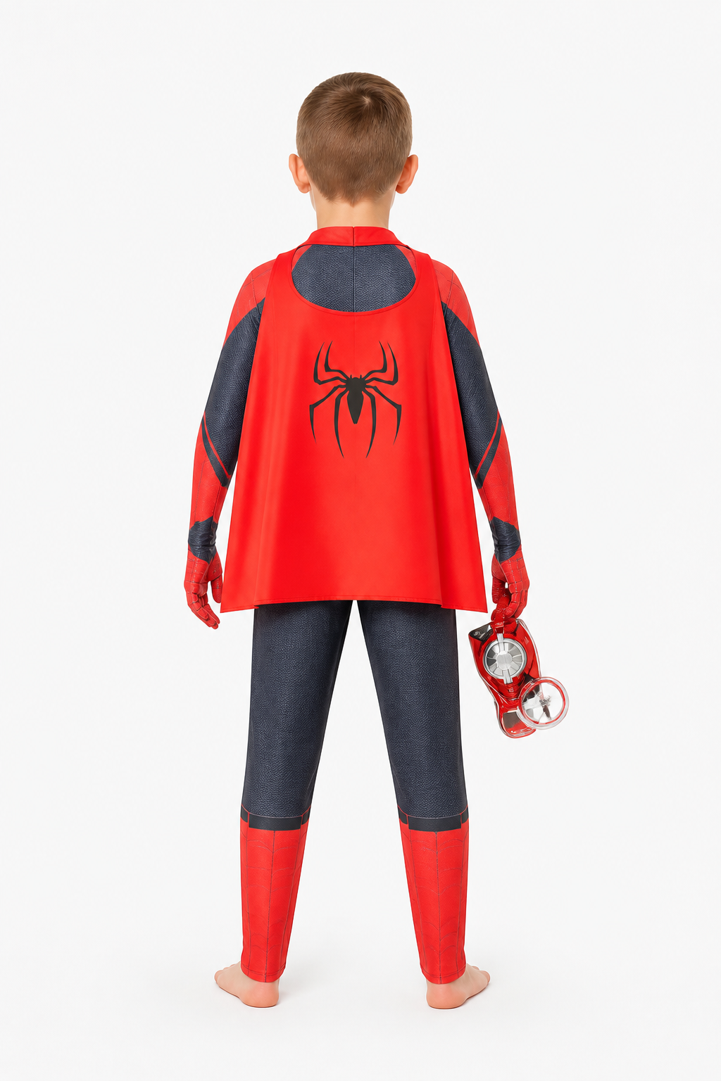 Spider-Man Costume with Cape and Blaster back view