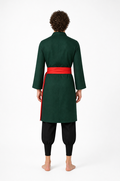 Zoro One Piece Cosplay Costume for Halloween back view