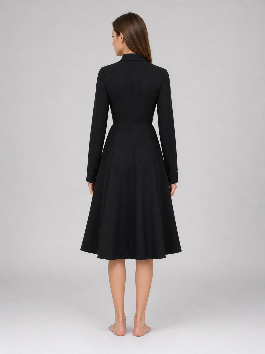 Black priest cosplay dress with collar