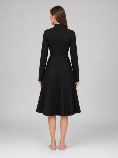 Black priest cosplay dress with collar