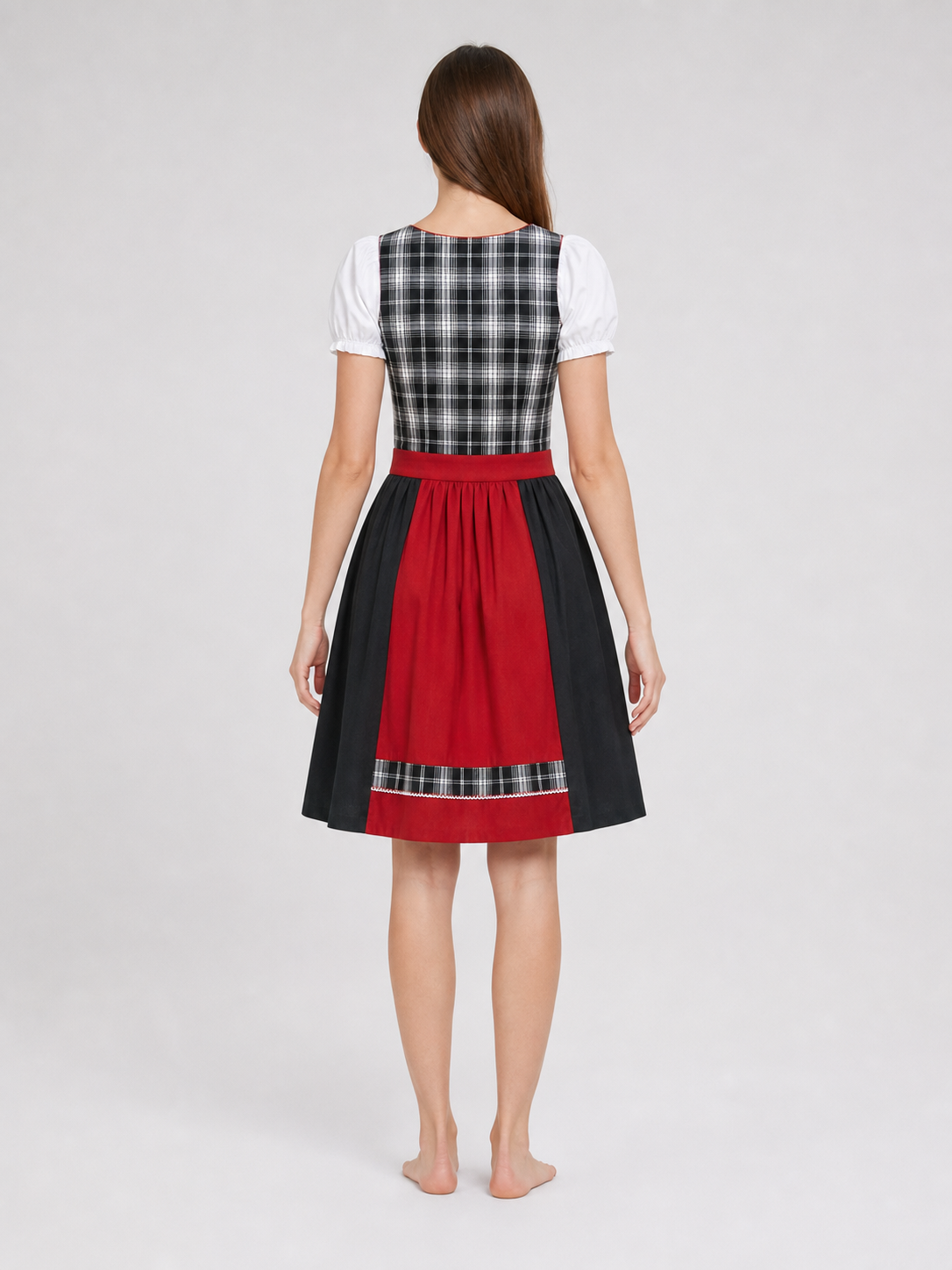 Plaid Dress Costume with Apron and Accessories