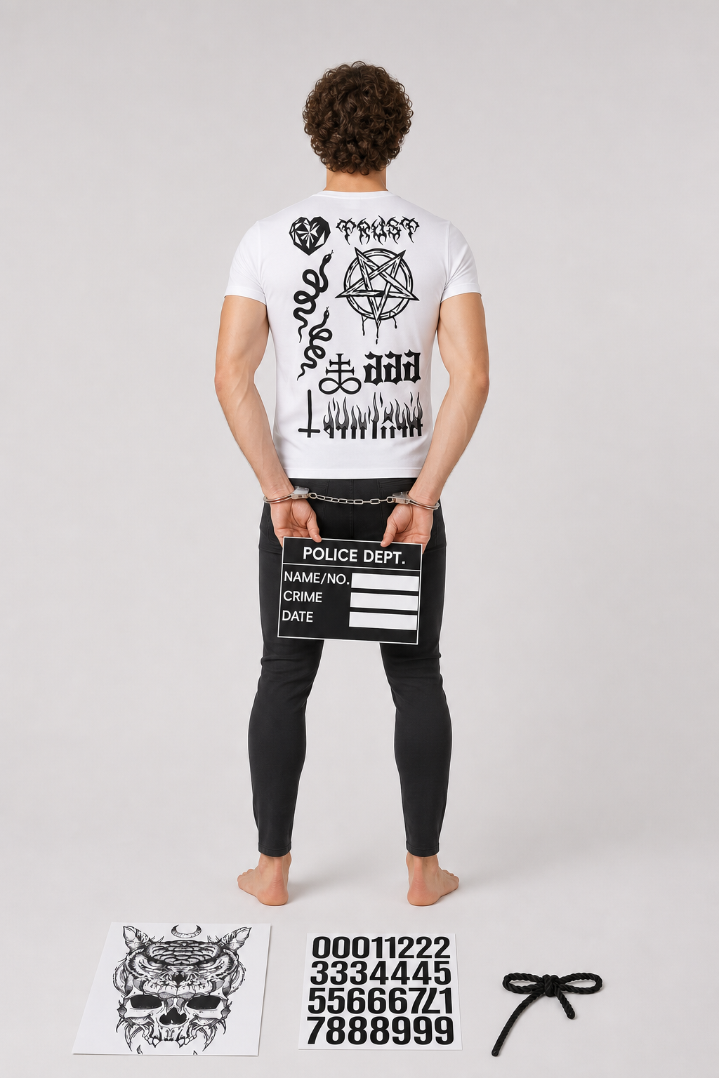 Prison Accessories Set for Role-Play Cosplay back view