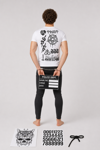 Prison Accessories Set for Role-Play Cosplay back view