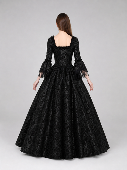 Gothic Victorian-style lace dress back view 2