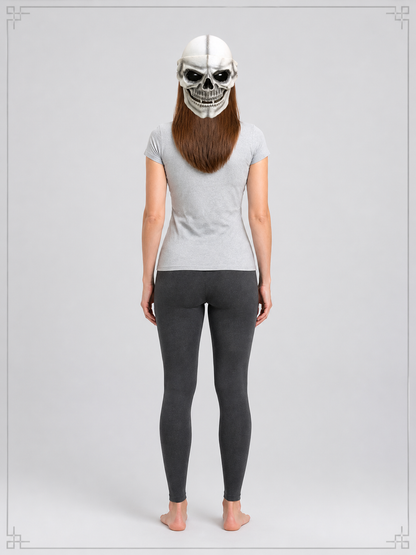 Halloween Skeleton Mask with Movable Jaw back view