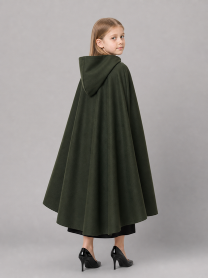 Green Hooded Costume Cloak, XL