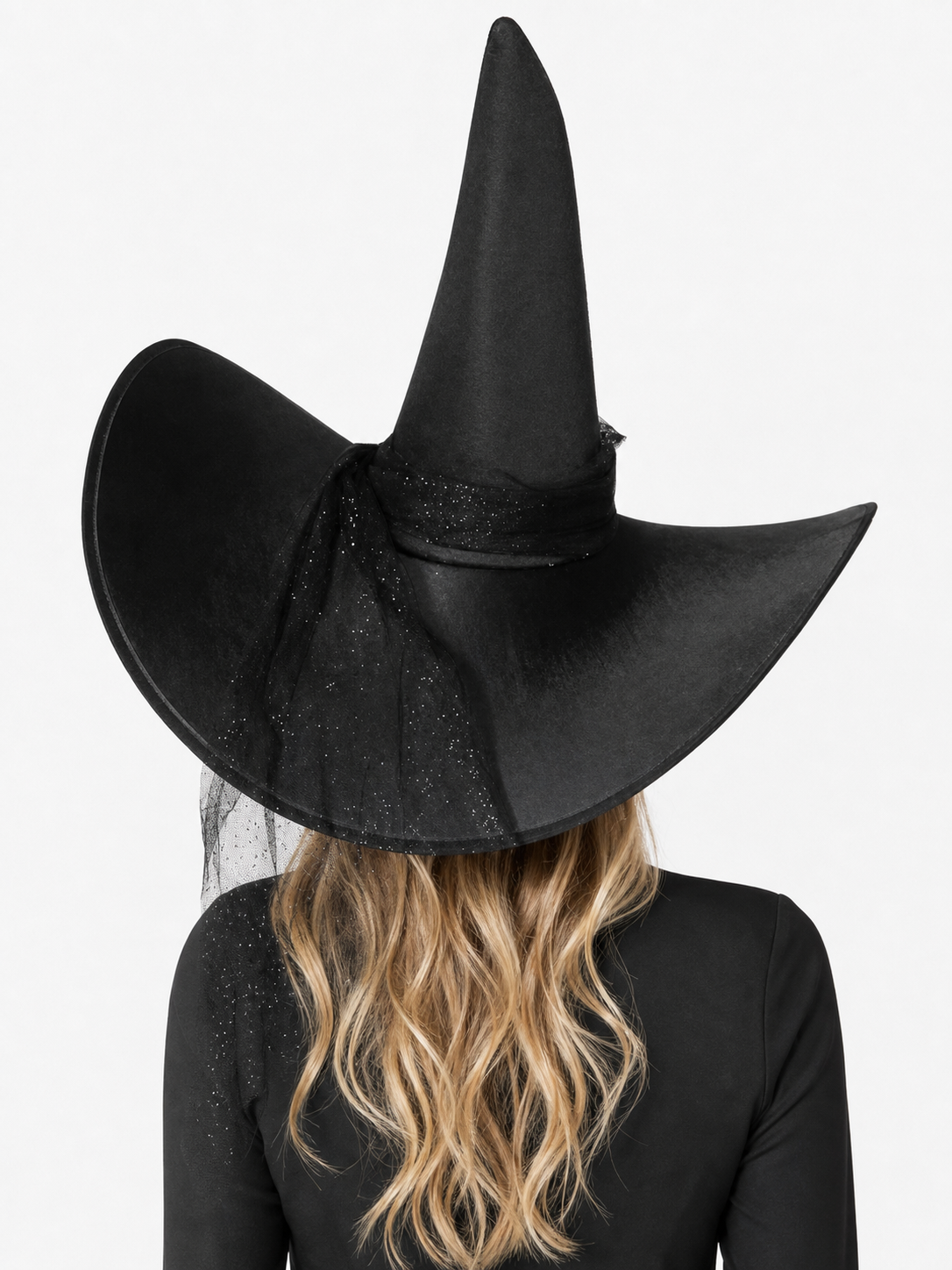 Witch Hat with Mesh for Halloween and Carnival