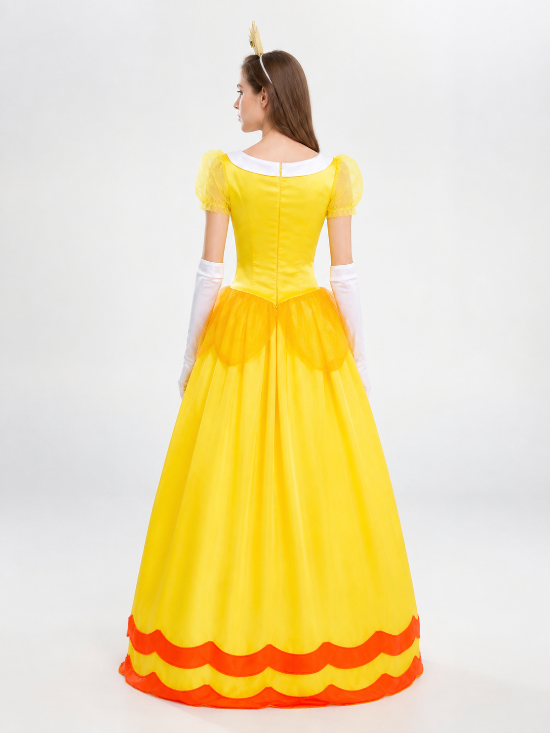 Yellow Princess Costume for Halloween and Cosplay back view