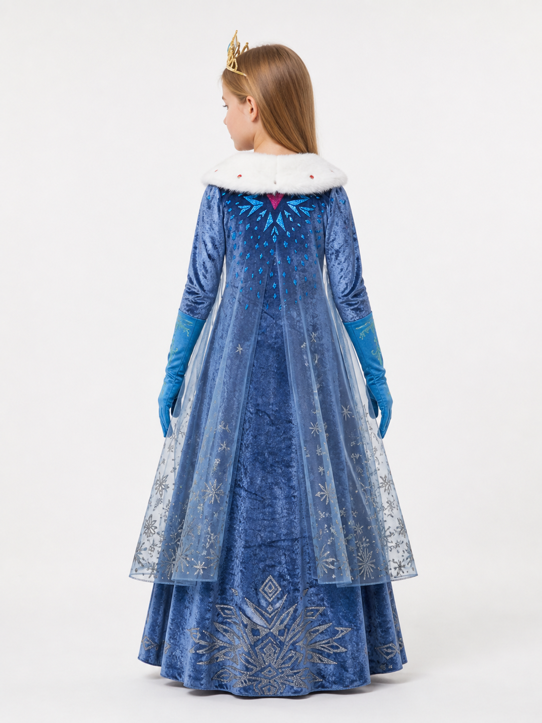 Snow Queen Costume for Halloween and Cosplay back view