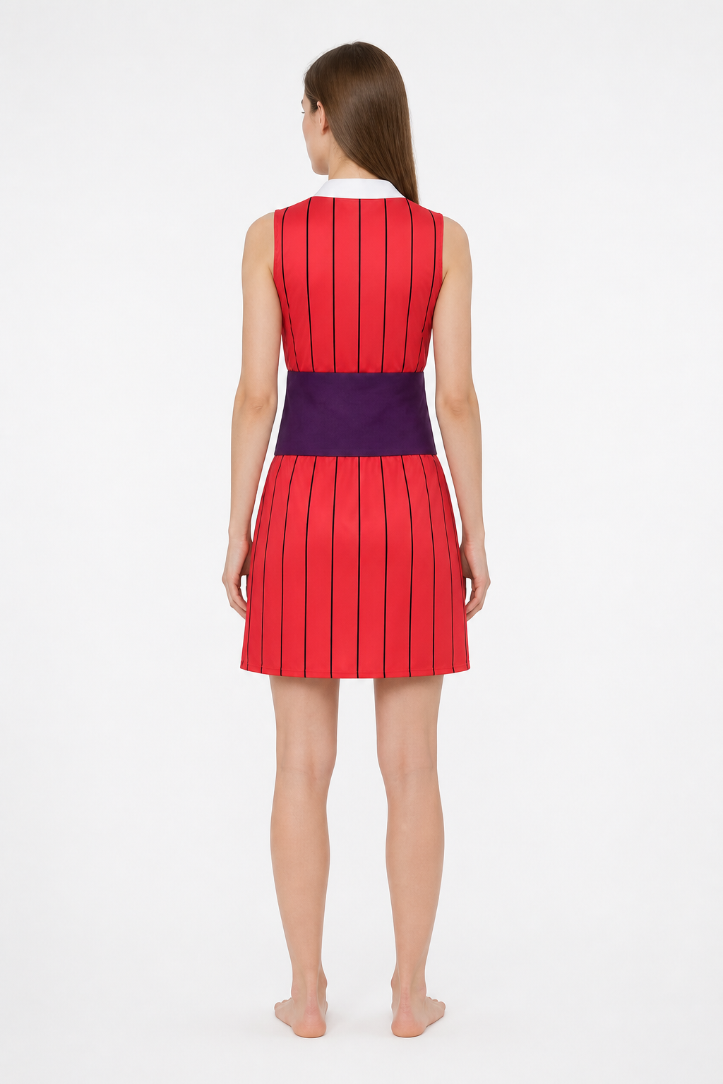 Short, Sleeveless Makio Cosplay Dress back view