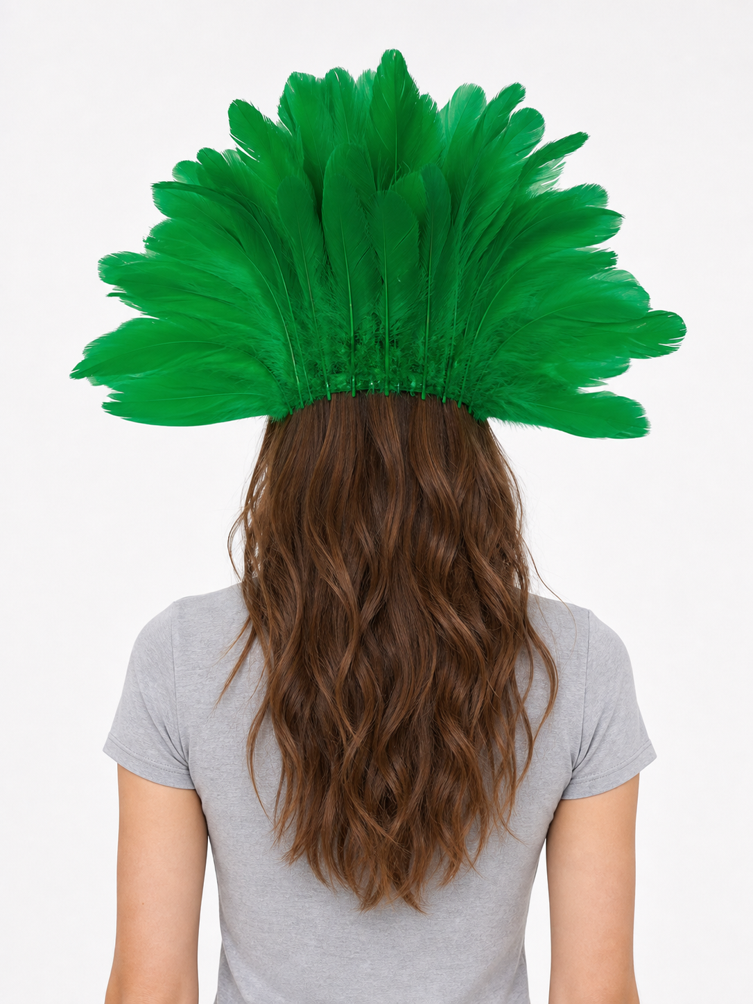 Carnival feather headdress with mask