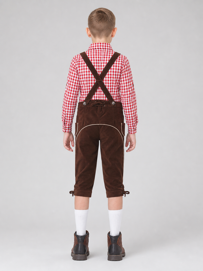 Folk-Style Costume: Plaid Shirt and Pants