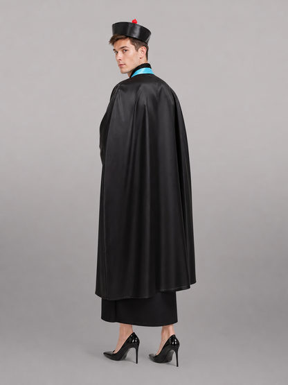 Ancient Chinese Style Costume: Black Robe and Hat